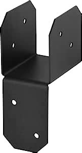 17 gauge metal bracket|4 PCS Black Post Caps Tie Bracket for 2x2, 2x4 Post, .